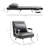 HOMCOM Single Person Folding 5 Position Convertible Sofa Bed Sleeper Chair Chaise Lounge Couch W/Pillow & Steel Frame