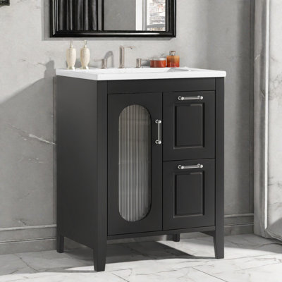 Meuble-lavabo 24 po avec lavabo en céramique