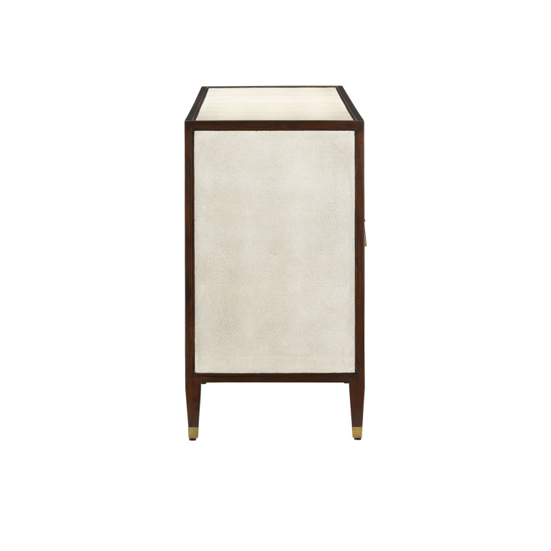Evie 60.25'' W Sideboard, Ivory, Dark Walnut, Brass