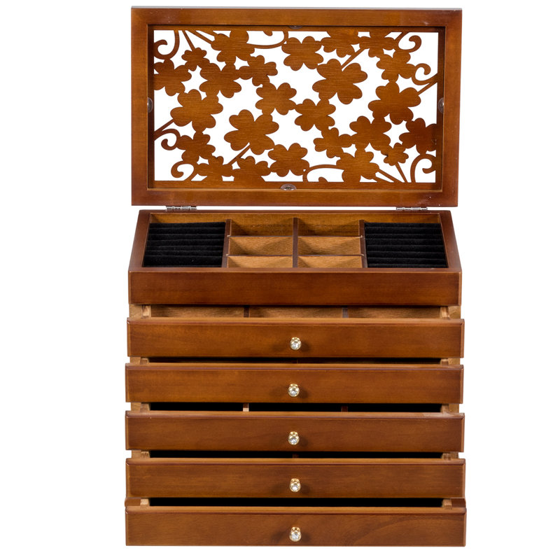 Wood Jewellery Box + Drawers