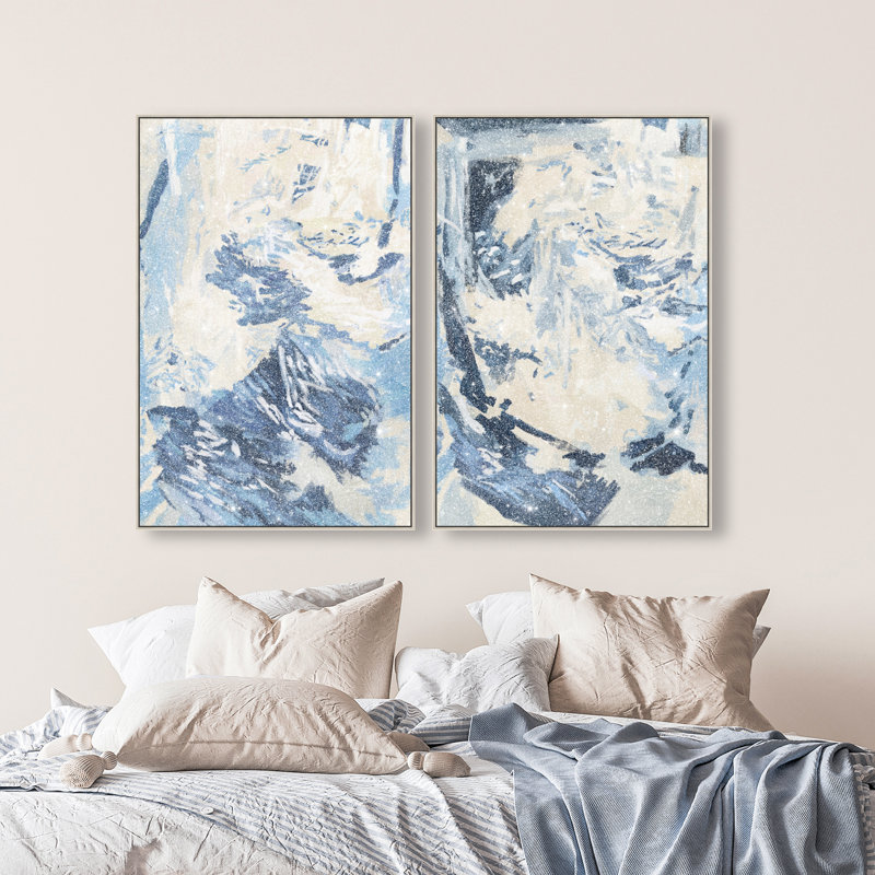 Coastal Feel Set Set by Oliver Gal, 31"H x 46"W, Silver Floater Frame