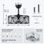 Ventilateur de plafond moderne de 48 cm (19 po) avec kit d'éclairage et télécommande, abat-jour hexagonal en acrylique pour salon ou chambre à coucher-1067463803