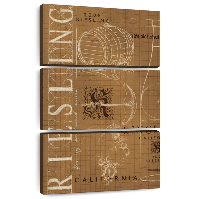 Wine Blueprint Sepia II, H 32" x l 20"