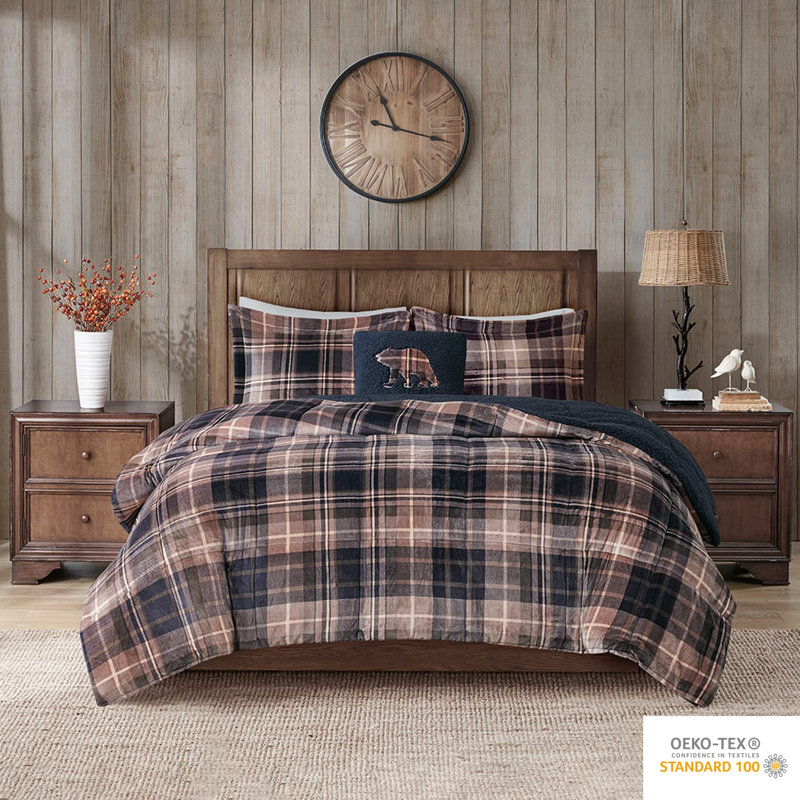 Alton Plush to Sherpa Down Alternative Comforter Set