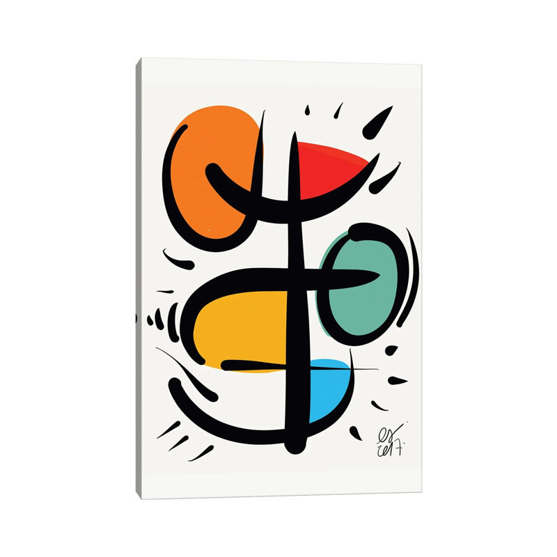Lyrical Abstract Energy by Emmanuel Signorino - Wrapped Canvas Print, 20.32 cm H x 30.48 cm W