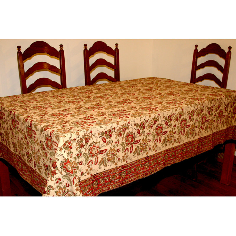 Jaipur Autumn Tablecloth, 90" W x 60" L