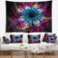 Tapisserie d'art numérique Fractal Flower Blue Red-28485866