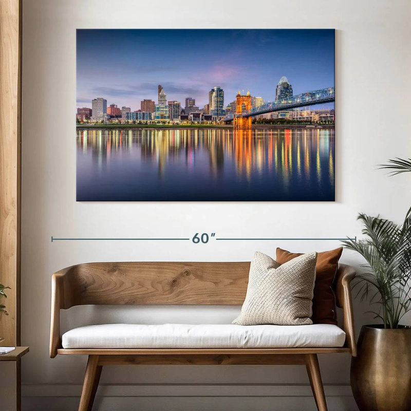 Hannes Cincinnati City Skyline, H 34 po x l 51 po