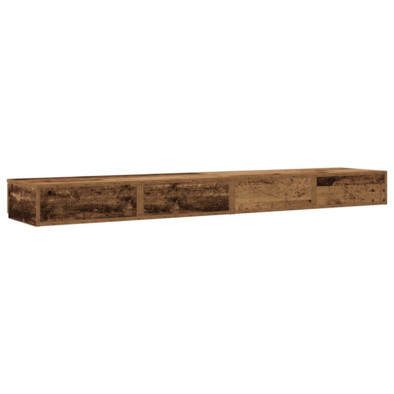 Underbed Storage Drawers, Old Wood, 16.5 H x 180 L x 36.5 W cm