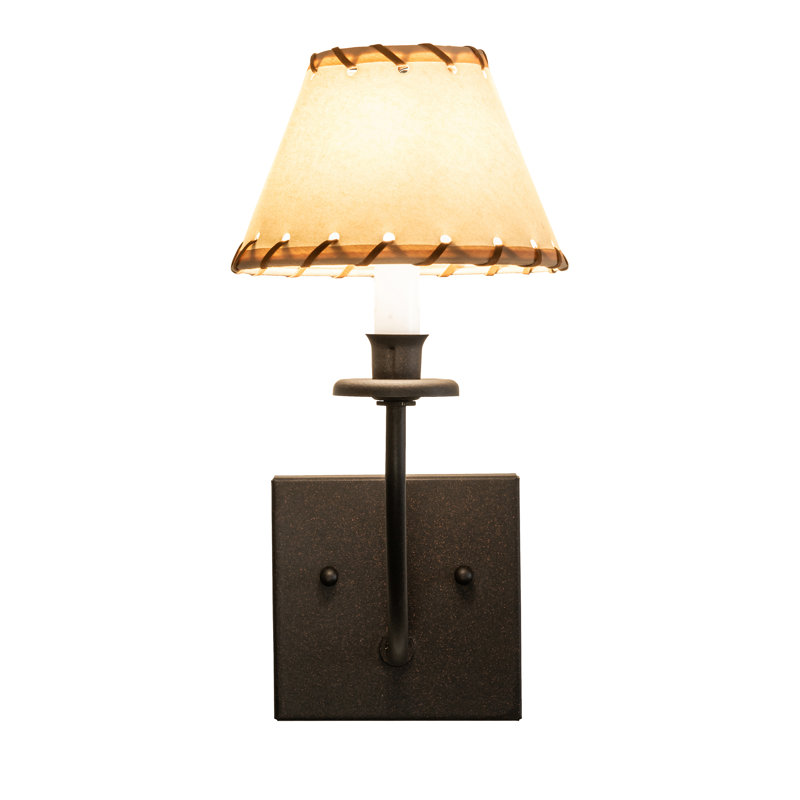 Rustic Bronze Lodge-Inspired Dimmable Wall Sconce
