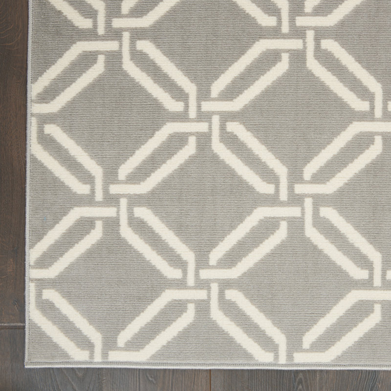Tapis gris Sheron Eclectic Bohemian, Rectangle 4 pi x 6 pi