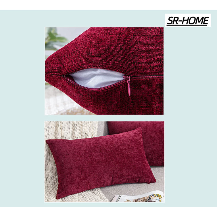 SR-HOME Decorative Lumbar Throw Pillow Covers, Sofa Thick Cushion