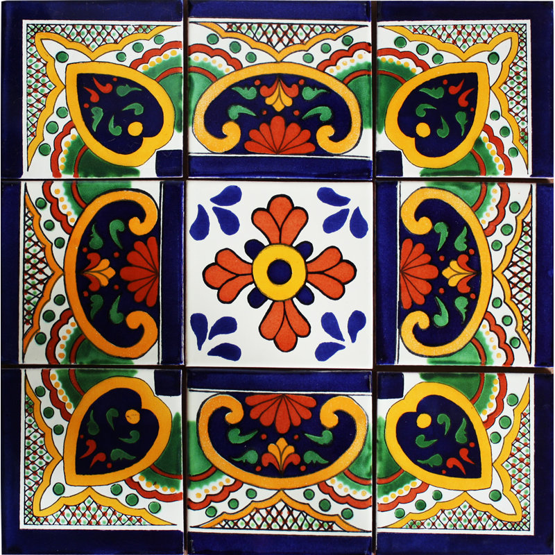 TalaMex Soria Mexican Tile Set Backsplash Mural