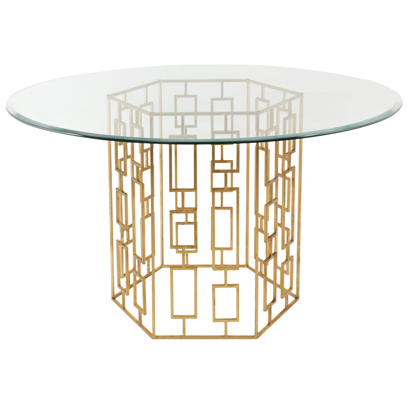 Alexandra Round Glass Dining Table