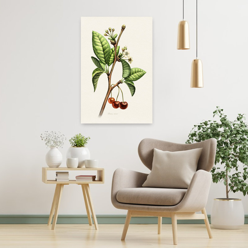 Art contemporain contemporain classique avec fleur de cerisier, H 36 po x l 24 po