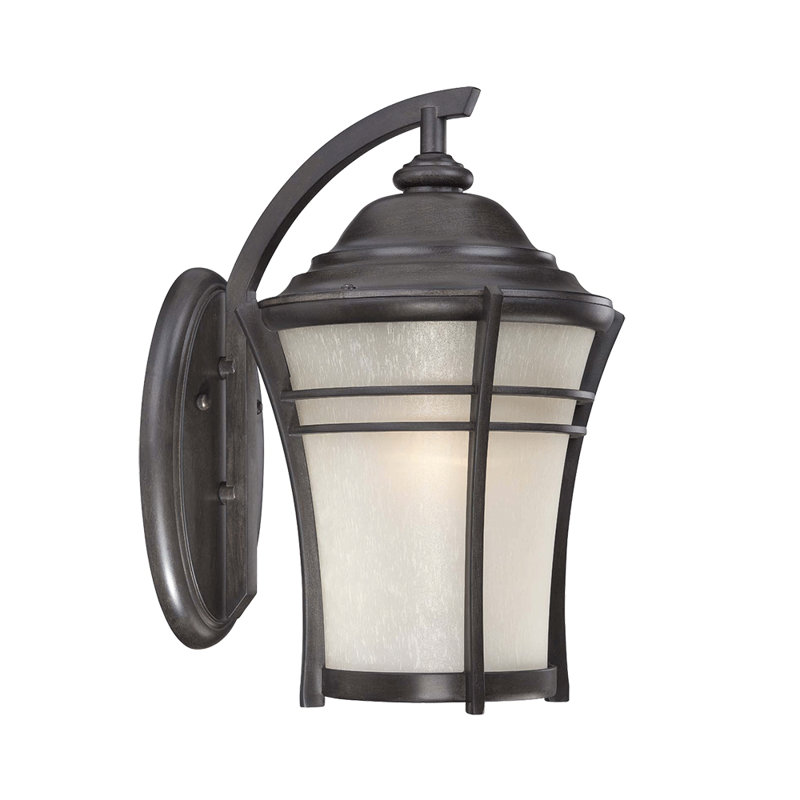 Lanterne murale d’extérieur 1 luminosité Darielle, Corail noir, 10 po x 6,25 po