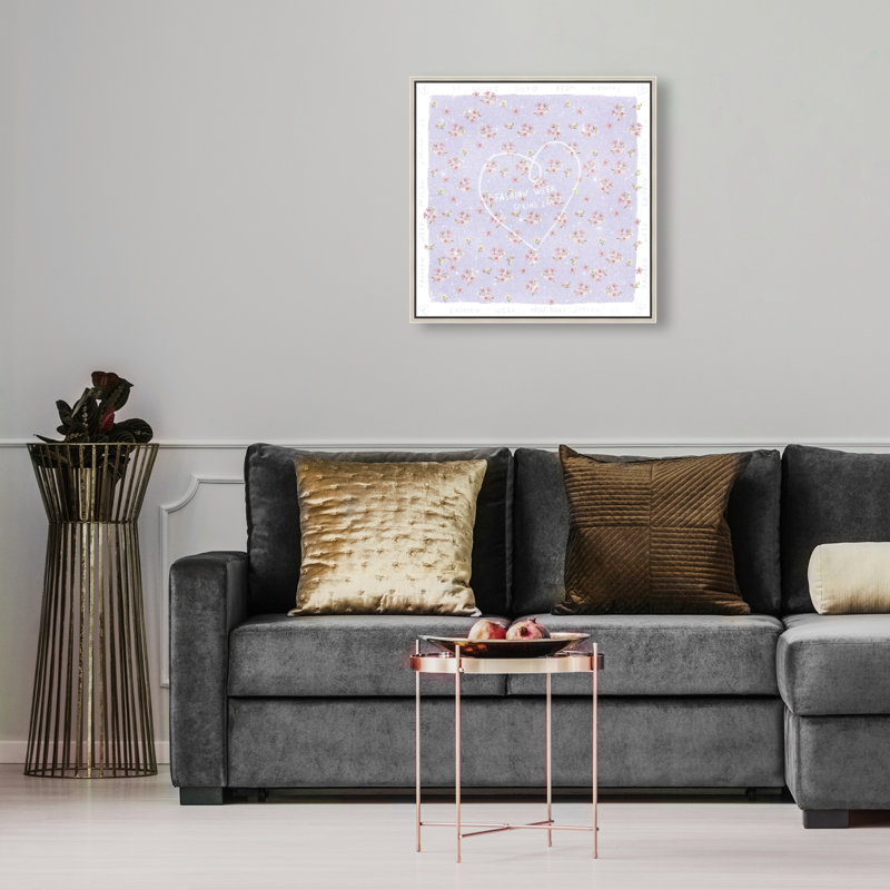 Lilac Spring Fashion Print by Oliver Gal, 17"H x 17"W, Silver Floater Frame