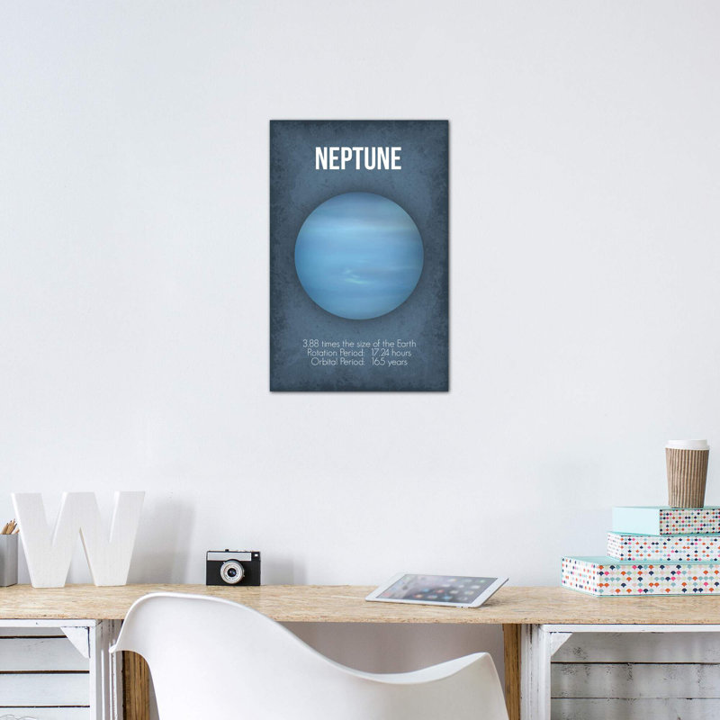 Décoration murale Neptune Kids, Toile tendue, H 12 po x l 8 po x P 0,75 po