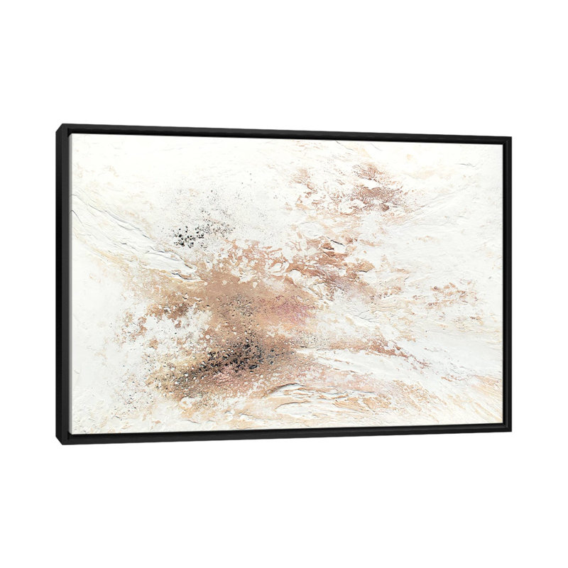 Rose Gold Snow - Print on Canvas, 66.04 cm H x 45.72 cm W, Black Framed