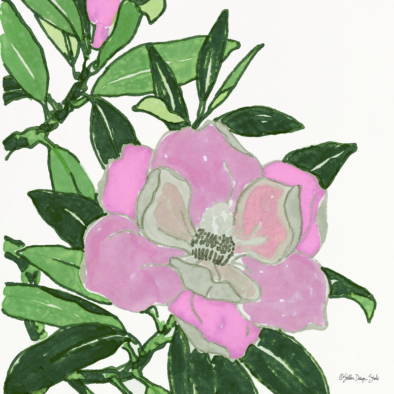 Étude florale par Stellar Design Studio - impression, H 20 po x l 20 po, Toile tendue