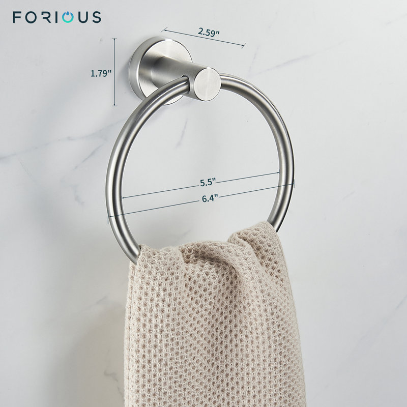 Ensemble de quincaillerie de salle de bain 6 pièces, Nickel brossé