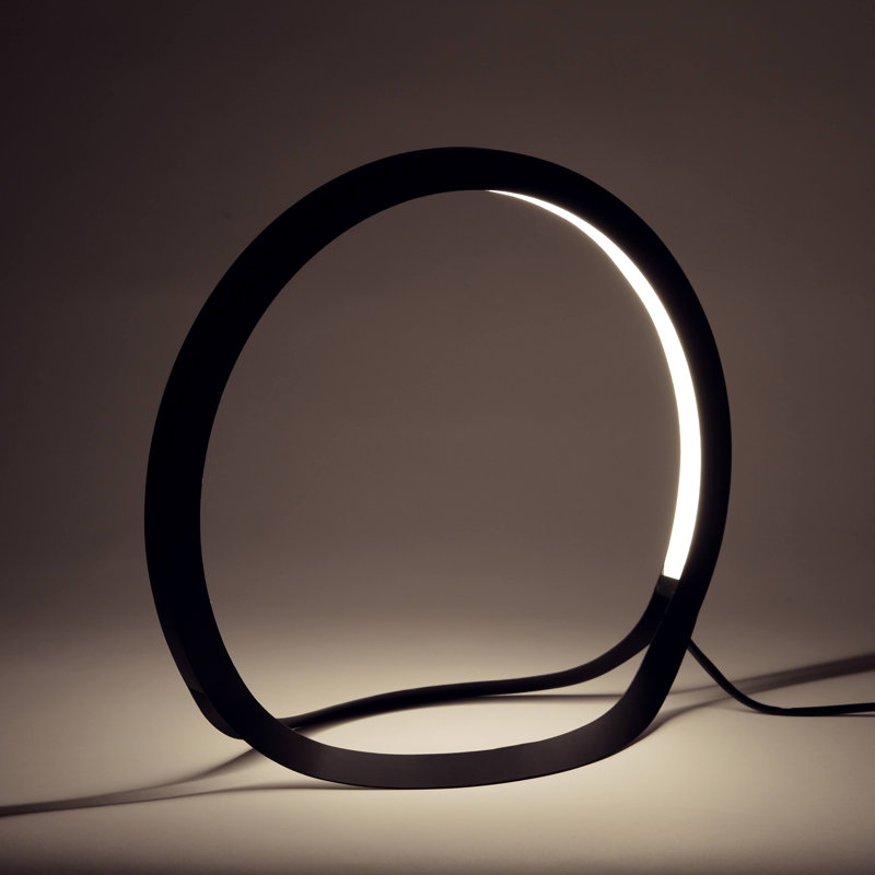 Hoop LED Table Lamp, Black, 8.46" H x 9.45" W x 4.33" D
