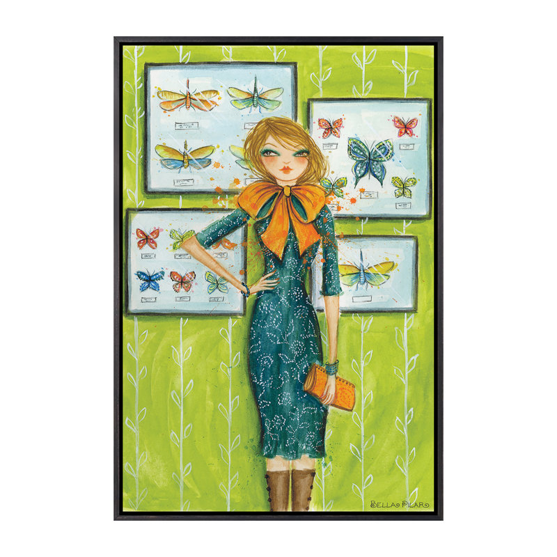 «Best Dress Butterfly Bow», art encadré, H 26 po x l 18 po x P 1,5 po, Toile avec cadre noir patiné