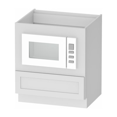 Kindwood Eco Shaker 30 W x 24 D x 34.5 H Ready-to-Assemble Plywood Microwave Base in White