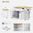 Large Rolling Kitchen Island With 2 Bar Stools, Drop Leaf, Power Outlet, Internal Storage Racks, 5 Open Side Racks, 2 Drawers-48889009