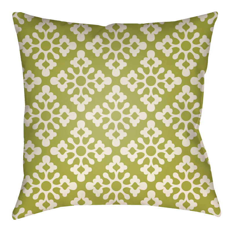 Litchfield Ladson Floral Throw Pillow, 20" H x 20" W, Teal/Ivory