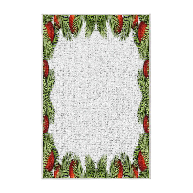 Tapis de salle rouge fêtes, Rectangle 2 pi x 3 pi