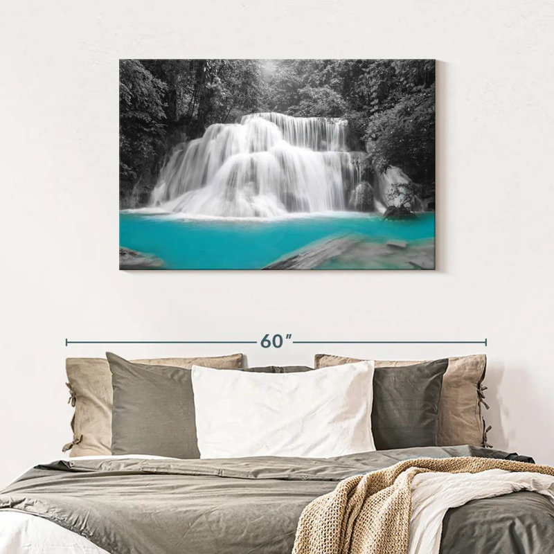 Pop Rainforest Waterfall Canvas Print, 30" H x 45" W x 1.25" D