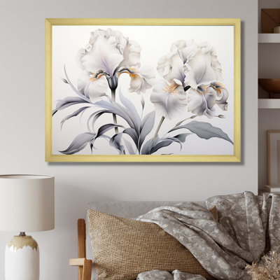 " Black And White Minimalism Irises "