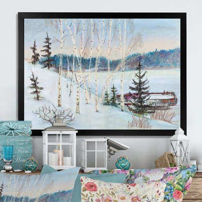" River Winter Landscape "