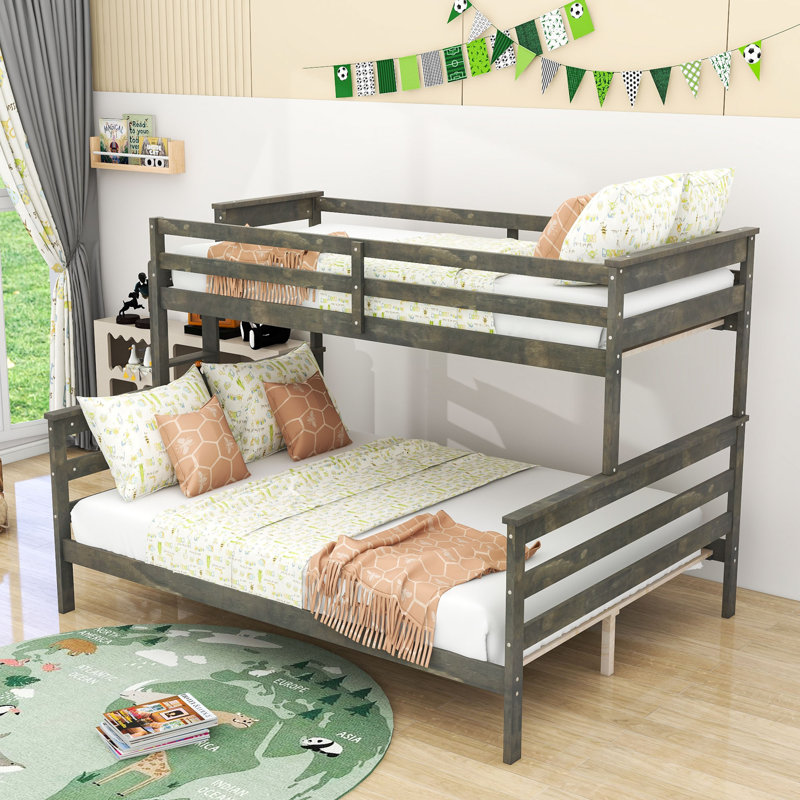 Lit superposé Jarie Kids, Simple TG sur grand, gris
