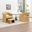 Fauteuil demi-tonneau rembourré avec repose-pieds-738636736