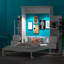 Lit escamotable double avec tablettes Campden-1439145131