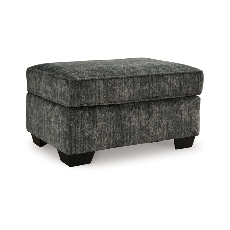 Upholstered Ottoman, Gray