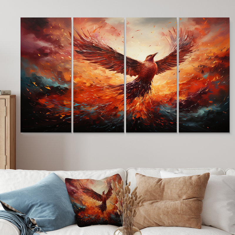 Art mural, 4 pièces, H 28 po x l 48 po