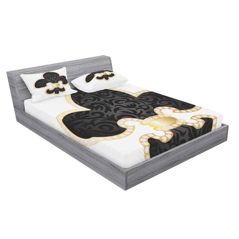 Microfiber Sheet Set, Queen Sheet Set with Fitted Sheet