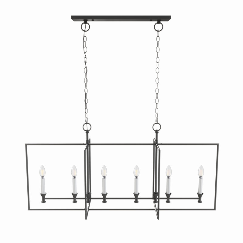 Vanny 6 - Light Kitchen Island Rectangle Pendant