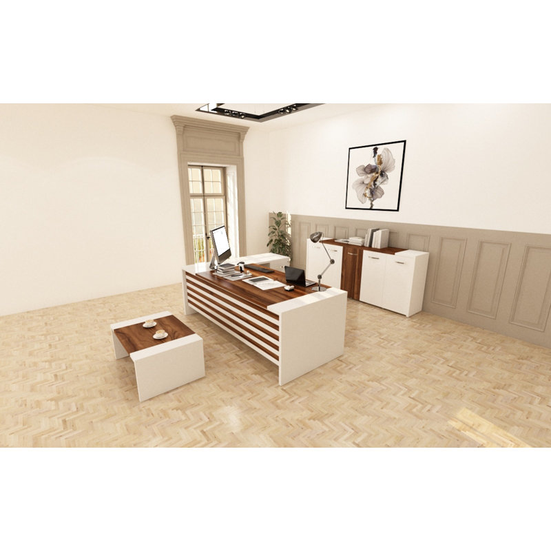 Ensemble de meubles de bureau en bois 87 po Leon