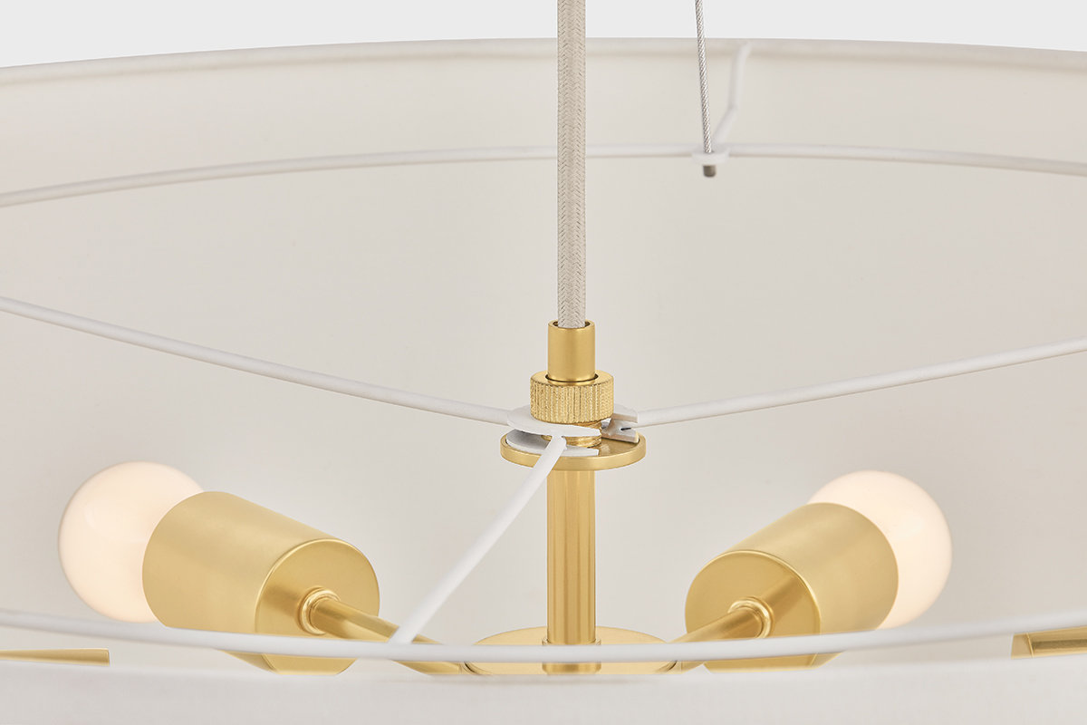 Ashland Pendant Light, 10.25" H x 22" W x 22" D, 4 Lights 