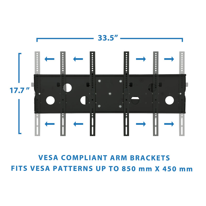Mount-It Full Motion Long Arm TV Wall Mount with 26 in. Extension, Fits 40 - 70 in. & 220 Lbs. Cap.