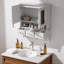 Armoire de toilette 4 en 1 | Pharmacie murale de 24 pouces avec tiroirs et crochets | Reflet impeccable et rangement dissimulé pour un meuble-lavabo sans encombrement-985295833