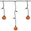 Guirlande de guirlande lumineuse à glaçons à DEL - orange - fil noir 5,25 pi - 25 carats