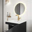 Meuble-lavabo mural noir de 20 po avec armoire latérale, porte à fermeture en douceur, meuble-lavabo moderne avec lavabo en céramique-340570069