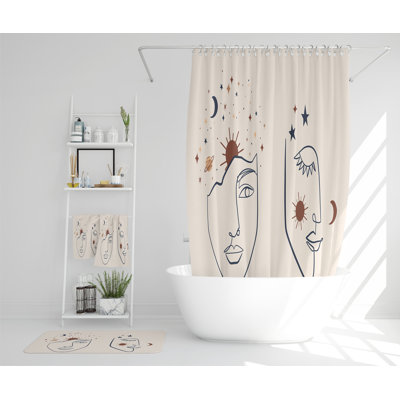 Niamyah Polyester Shower Curtain Set