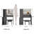 Large Size Left Bedside Cabinet Vanity Table With Cushioned Stool, Extra Large Touch Control LED Mirror, 3-Color Switch, High Capacity Storage-791210642