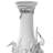 Silver/White 13.75" Porcelain Table Vase